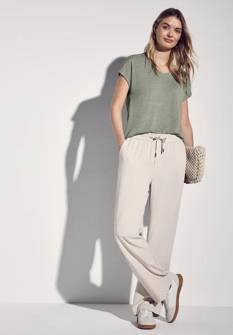 Leinen-Look Shirt pale mud green