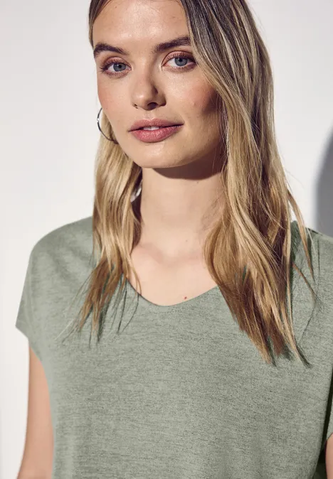 Leinen-Look Shirt pale mud green