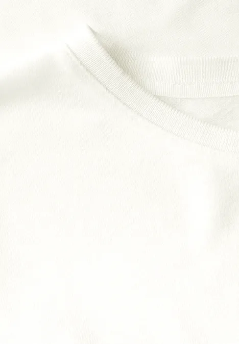 Leinen-Look Shirt off white