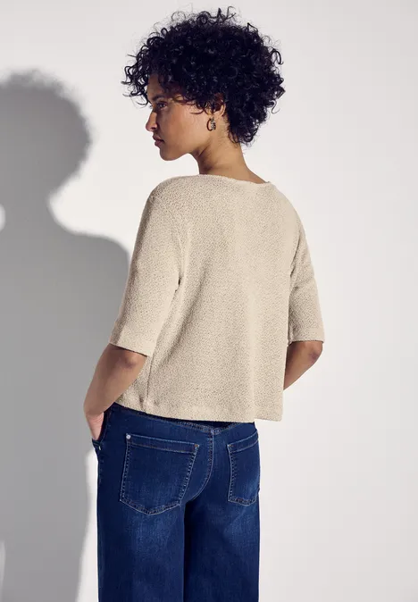 Strick-Look Jacke moonstone sand