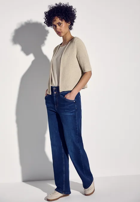 Strick-Look Jacke moonstone sand