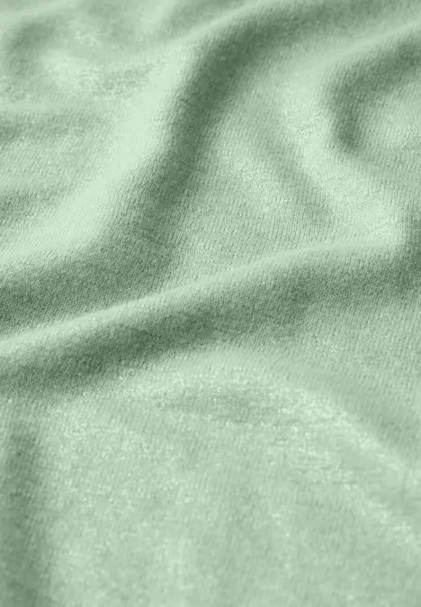Schimmerndes V-Neck Shirt soft jade green