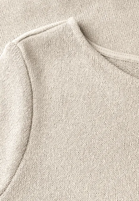 Strick-Look T-Shirt moonstone sand