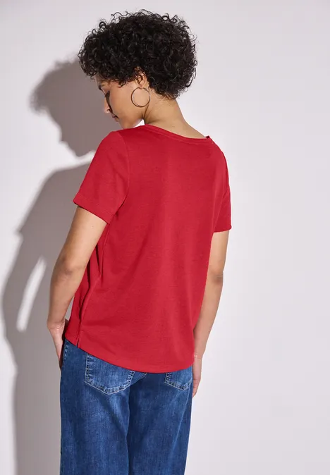 T-Shirt mit Wording glory red