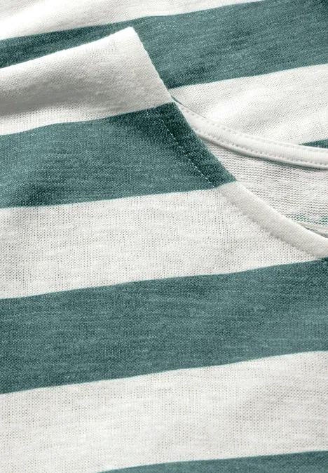 Gestreiftes T-Shirt garden green