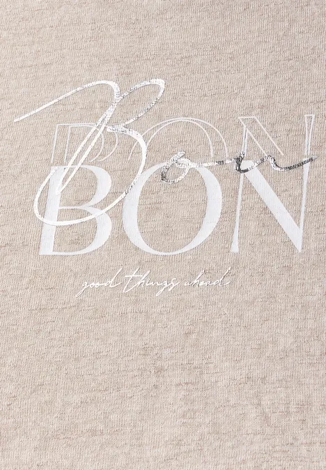 T-Shirt mit Wording moonstone sand