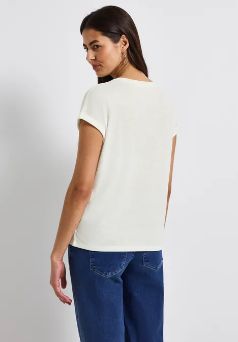 T-Shirt mit Folien Wording off white