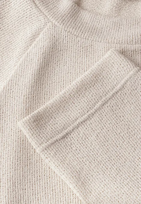 Strick-Look Shirt smooth sand beige