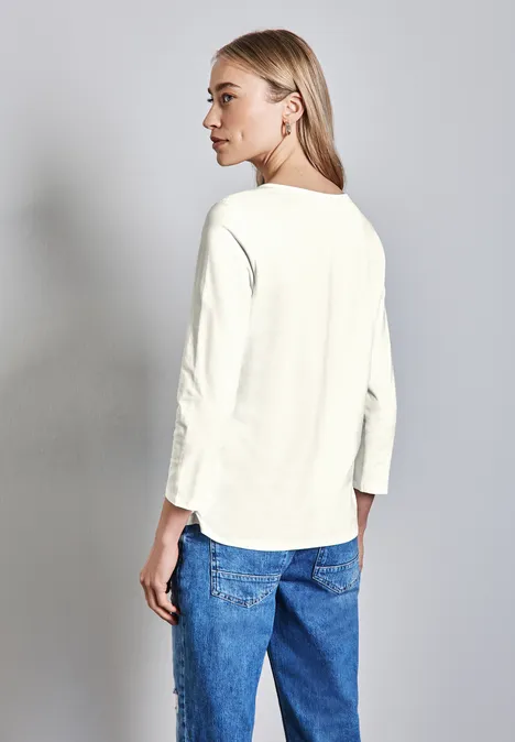 Shirt mit Raffungen off white