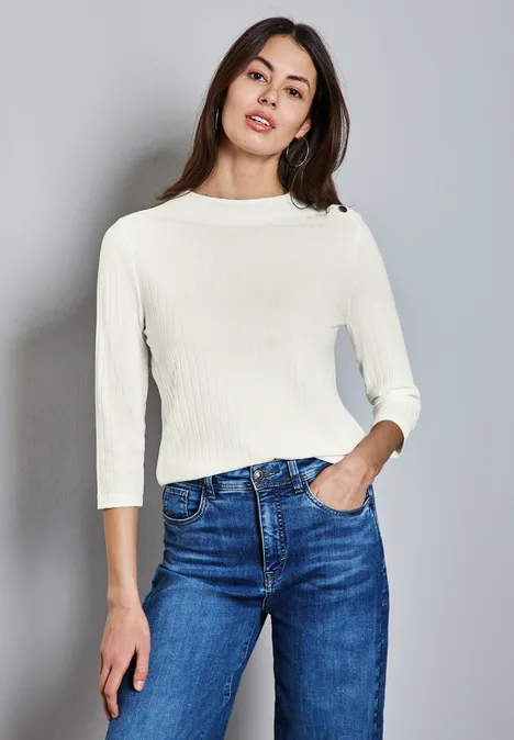 Shirt mit Knöpfen off white
