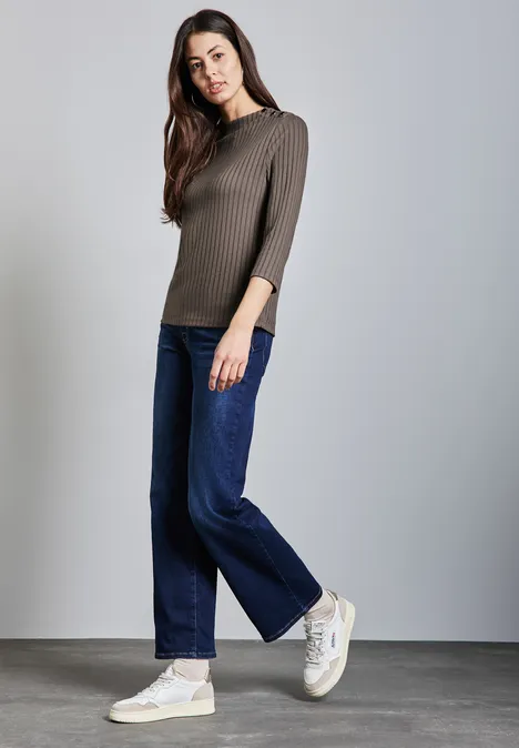Shirt mit Knöpfen muddy brown