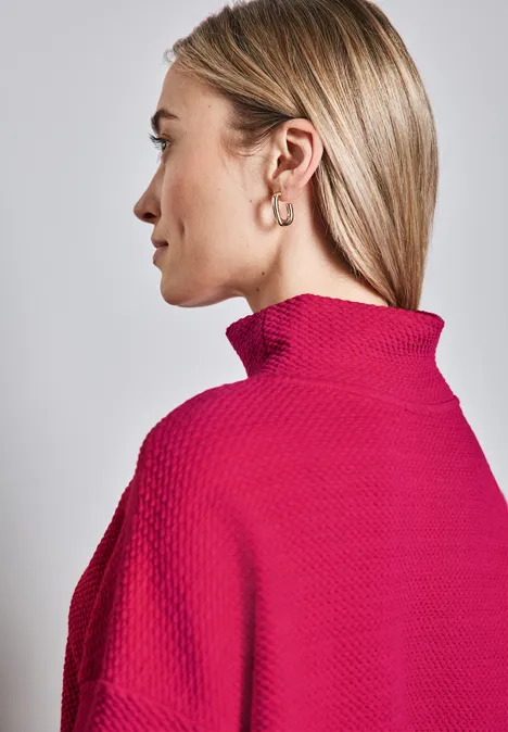 Shirt mit feiner Struktur power berry