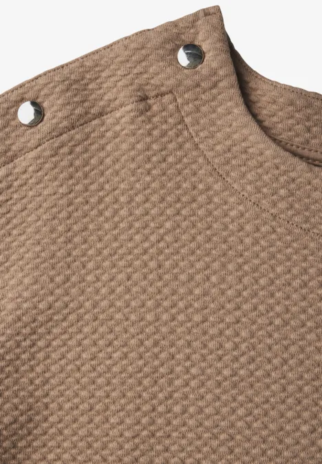 Strukturshirt mit Knöpfen honey sand