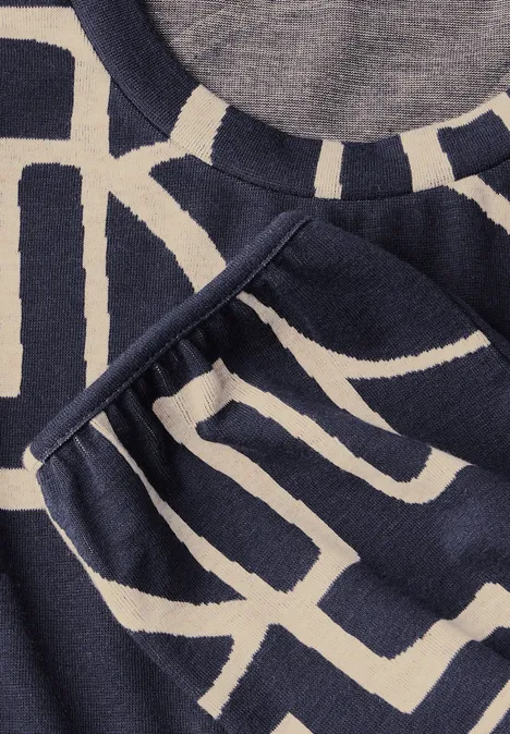 Kuscheliges Shirt mit Print deep tint blue