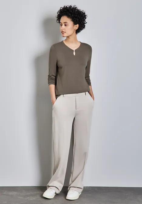 Shirt mit Cut-Out muddy brown