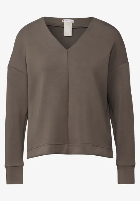 Silk-Look Shirt muddy brown
