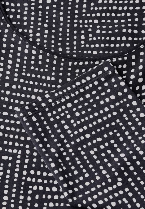 Gemustertes Shirt deep tint blue