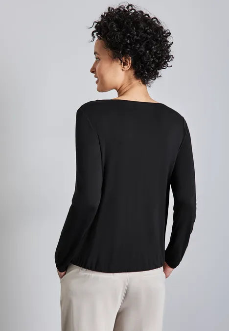 Langarmshirt Black