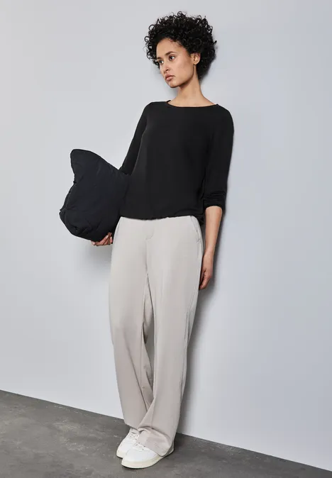 Langarmshirt Black