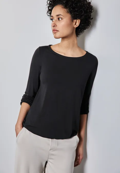 Langarmshirt Black