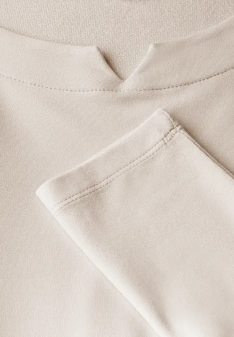 Shirt mit Ausschnitt-Detail smooth sand beige