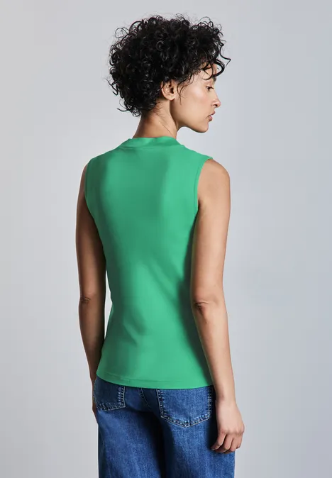 Basic Top mit Turtleneck tendril green