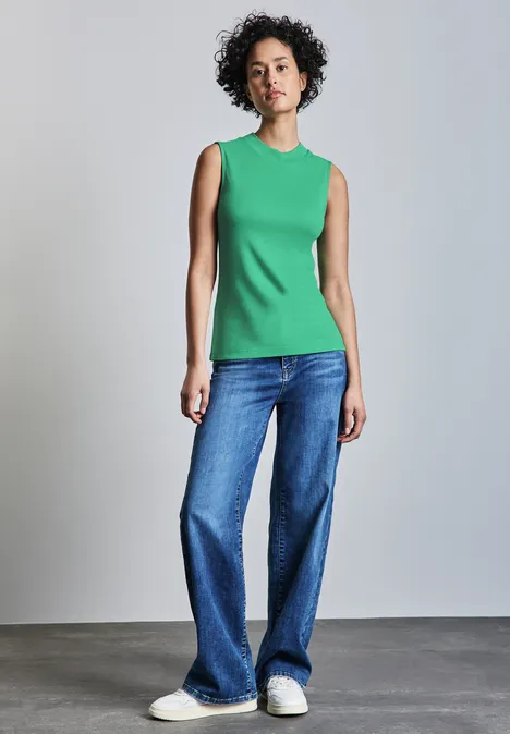Basic Top mit Turtleneck tendril green