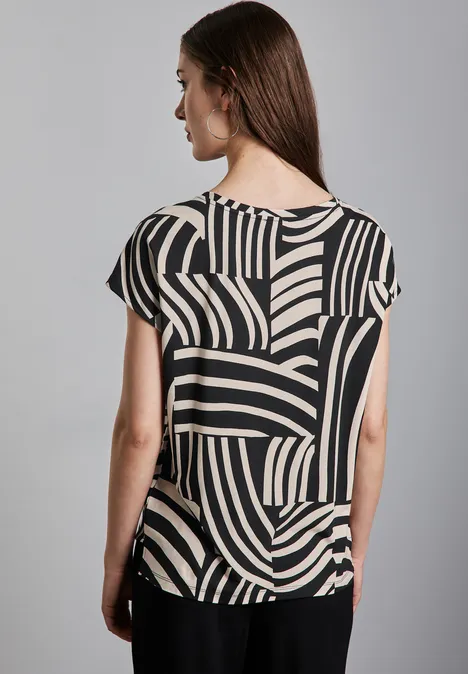 Bedrucktes Shirt Black