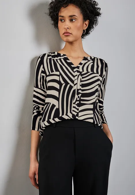 Bedrucktes Shirt Black