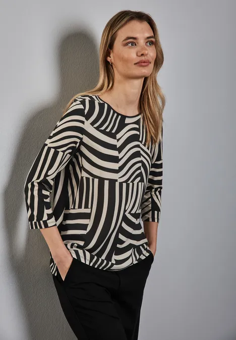 Bedrucktes Shirt Black