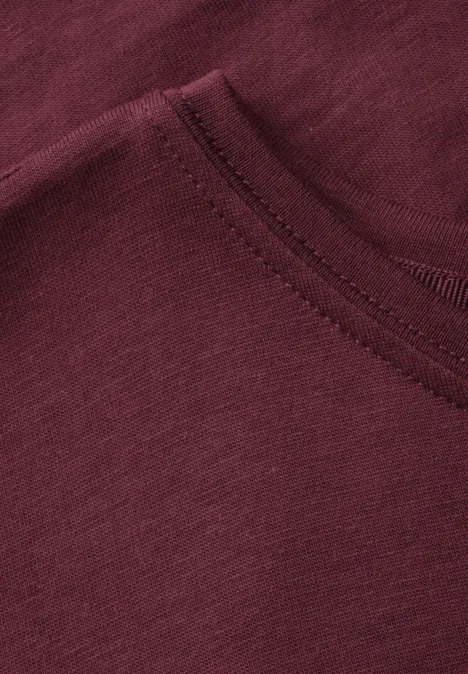 T-Shirt mit Folien Wording dark cherry red