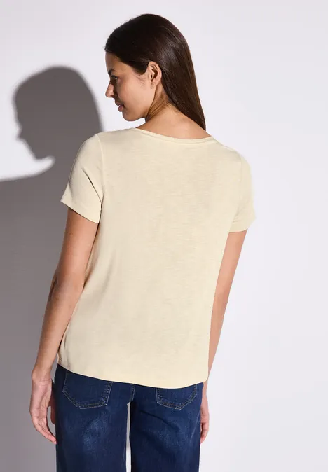 T-Shirt mit Schmucksteinen moonstone sand
