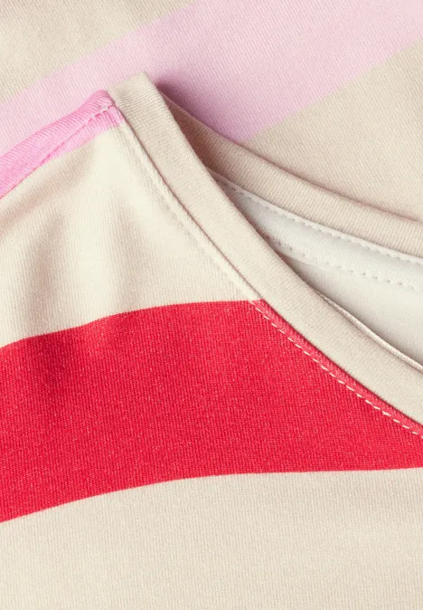 Gestreiftes T-Shirt glory red