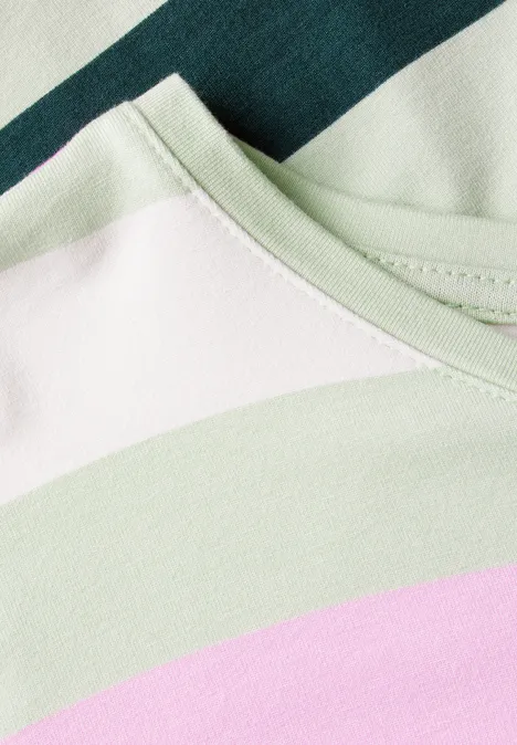 Gestreiftes T-Shirt soft jade green