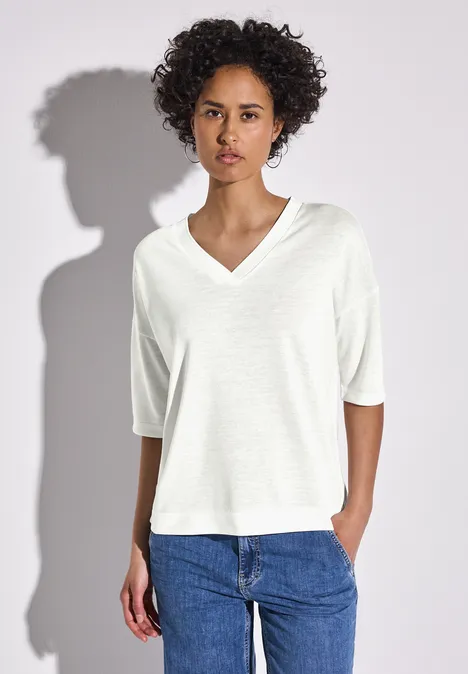 V-Neck T-Shirt off white