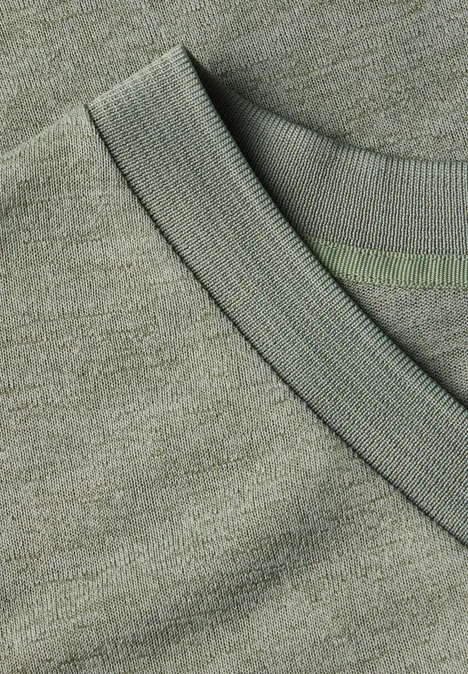 V-Neck T-Shirt pale mud green