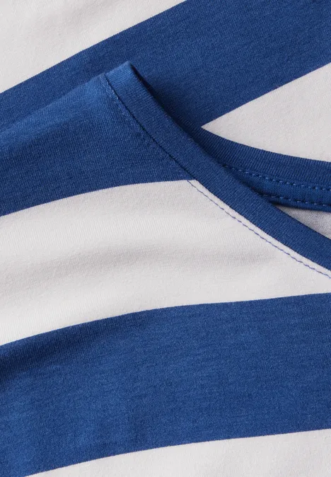 Gestreiftes T-Shirt dodger blue