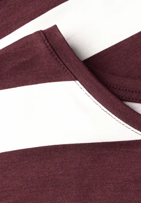 Gestreiftes T-Shirt dark cherry red