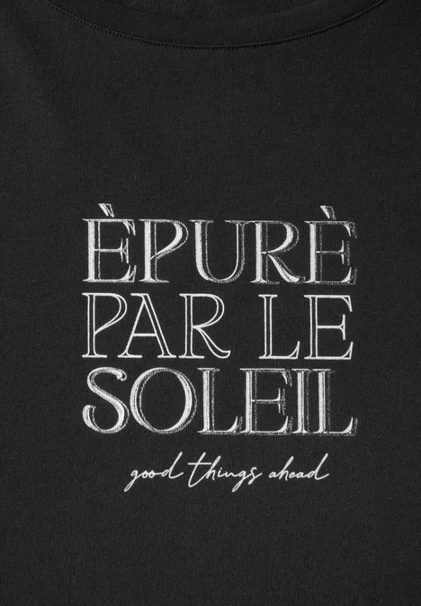 T-Shirt mit Wording Black