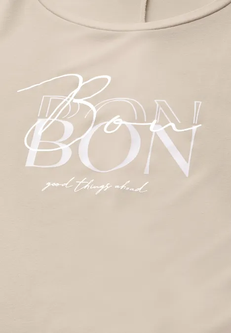 T-Shirt mit Wording moonstone sand