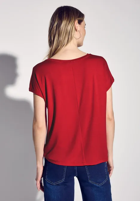 T-Shirt mit Wording glory red