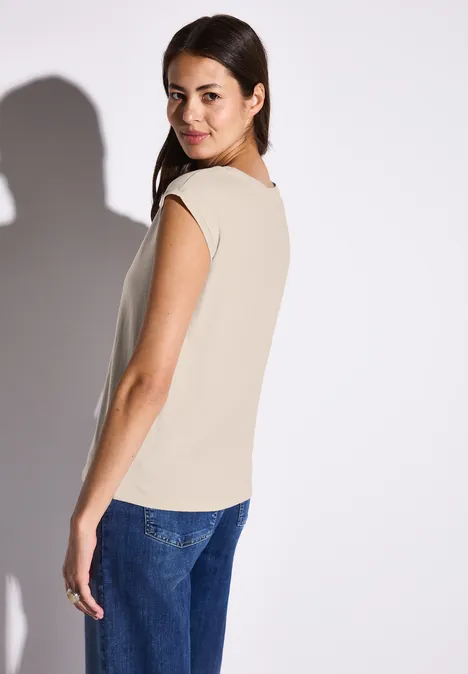 Ärmelloses Shirt moonstone sand