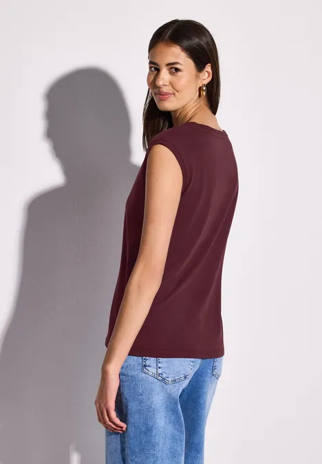 Ärmelloses Shirt dark cherry red