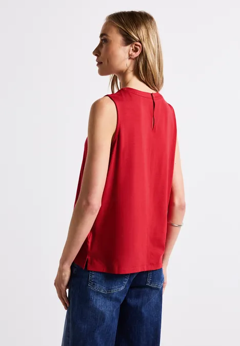 Jersey-Top mit Raffung glory red