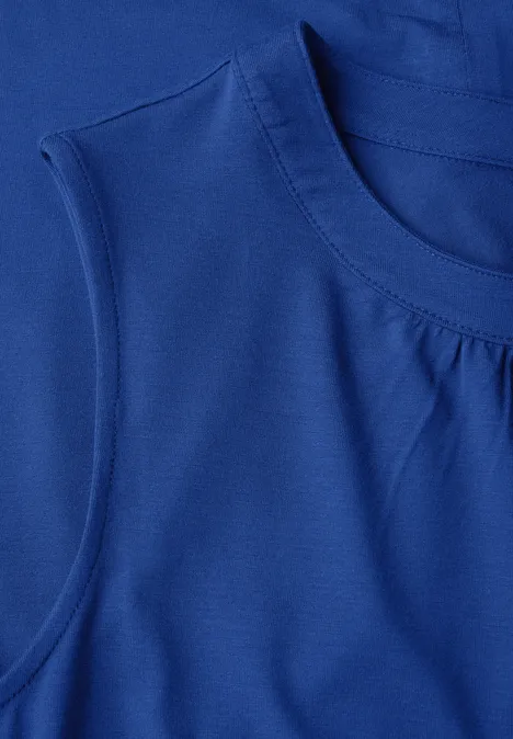 Jersey-Top mit Raffung dodger blue