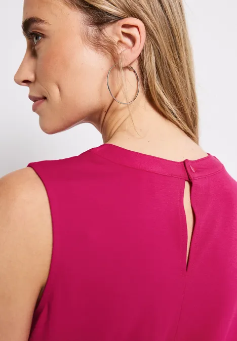 Jersey-Top mit Raffung juicy berry