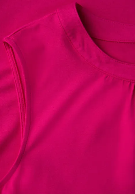 Jersey-Top mit Raffung juicy berry