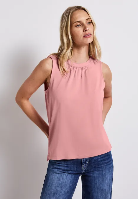 Jersey-Top mit Raffung blush peach