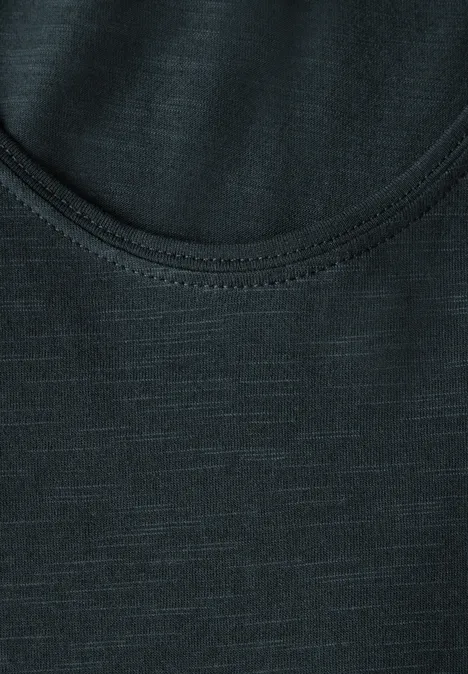 Basic T-Shirt in Unifarbe hunter green