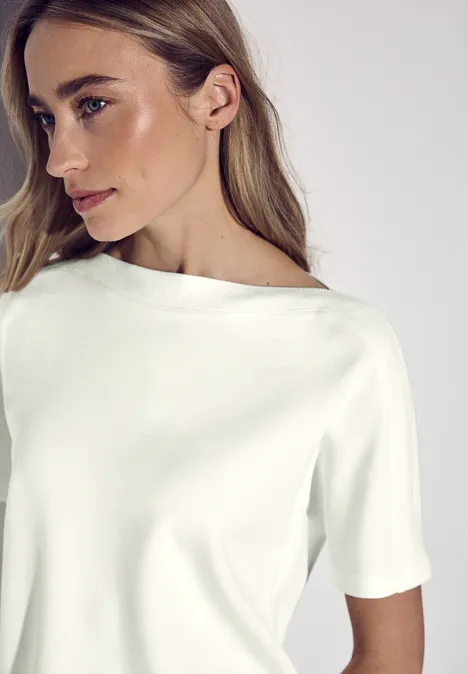 T-shirt avec encolure en U off white